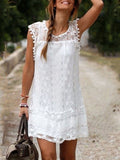 Lace Lace Elegant Sleeveless Dress