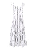 Bohemian Retro Casual Loose Polka Dot Long Dress