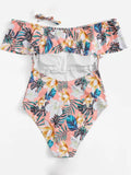 Fashion One-Shoulder Printed One-Piece Swimsuit
