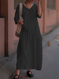 Plus Size Cotton Casual Dress