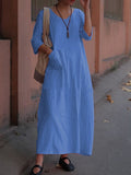 Plus Size Cotton Casual Dress
