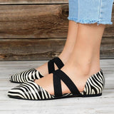 Women Chic Elastic Band Flat Sandals Ballet Shoes