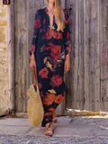 Bohemian Casual Loose Print Maxi Dress