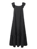 Bohemian Retro Casual Loose Polka Dot Long Dress